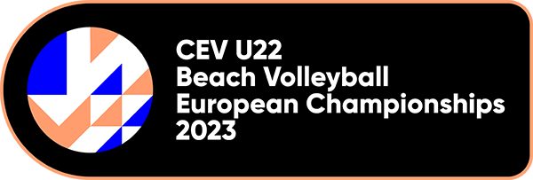 Logo der Cvu2 Beachvolleyball-Europameisterschaft.